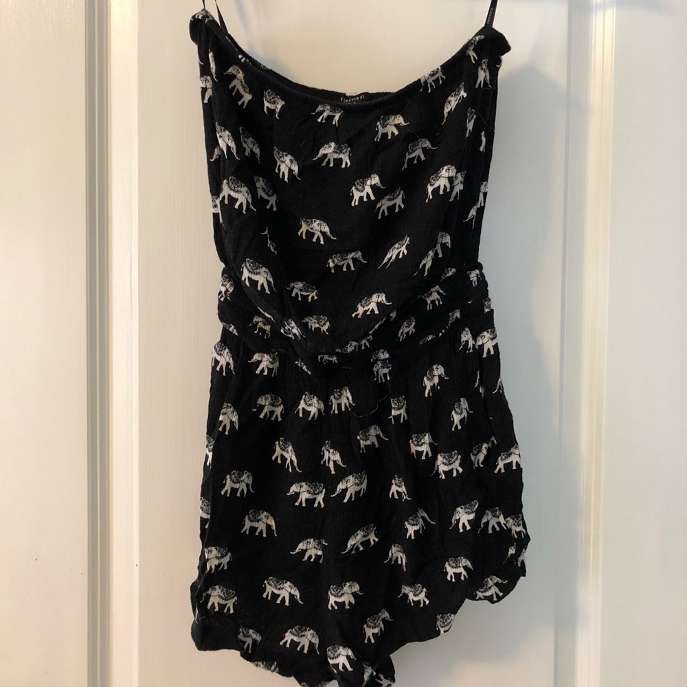 Strapless elephant romper
